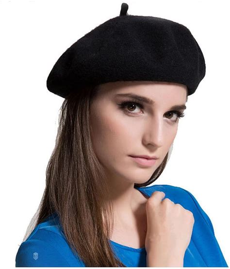 womens black beret hats|black beret with pearls.